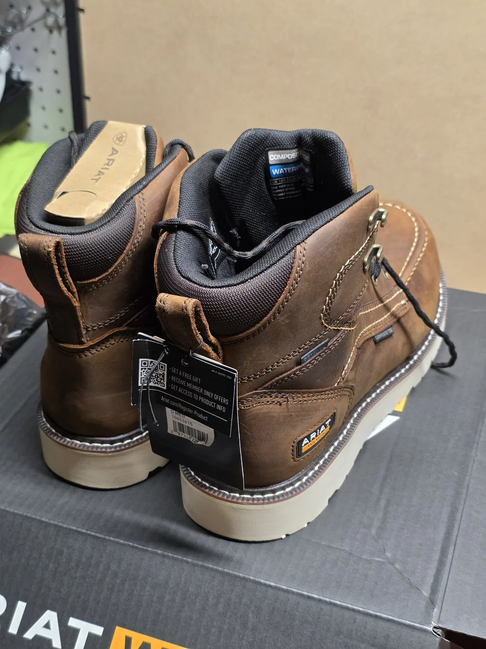 Ariat Rebar Wedge Moc Toe 6" Work Boot Comp Toe Men's 12D NWT - Picture 4 of 11